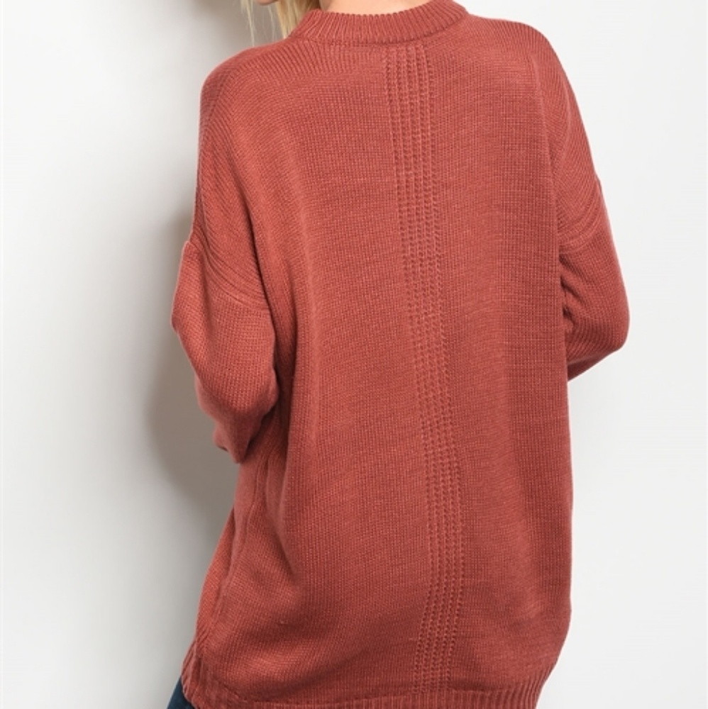 LAST 1! Brick tunic sweater with choker detail - Picture 3 of 5